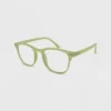 Women's Milky Plastic Square Blue Light Filtering Glasses - Wild Fable™ Green
