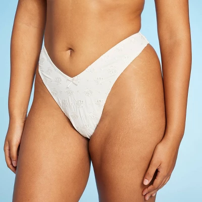 Women's Pointelle V-Front Extra Cheeky Extra High Leg Bikini Bottom - Wild Fable™ 5 Women's Pointelle V-Front Extra Cheeky Extra High Leg Bikini Bottom - Wild Fable™ - Image 3