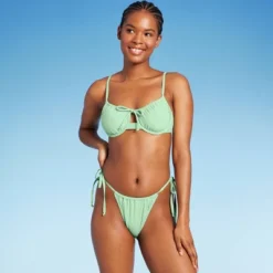 Women's Side-Tie Low-Rise High Leg Adjustable Lurex Bikini Bottom - Wild Fable™ -Wild Fable Store GUEST c1ab868d 1944 4600 9d0d 3573b7cf8622