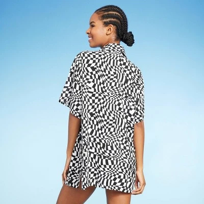 Women's Button-Up Cover Up Short Sleeve Shirtdress - Wild Fable™ 3 Women's Button-Up Cover Up Short Sleeve Shirtdress - Wild Fable™