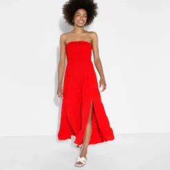 Women's Smocked Tiered Maxi A-Line Dress - Wild Fable™ Red 8 Women's Smocked Tiered Maxi A-Line Dress - Wild Fable™ Red -Wild Fable Store GUEST c26cef4e 52ee 4974 be8b ac3b0fee9990
