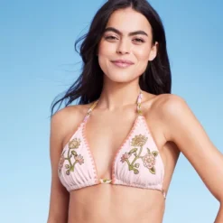 Women's Embroidered Detail Triangle Bikini Top - Wild Fable™ Multi Floral Print 10 Women's Embroidered Detail Triangle Bikini Top - Wild Fable™ Multi Floral Print -Wild Fable Store GUEST c3a4bf9b c31f 4809 9eee 99bb738ed89f
