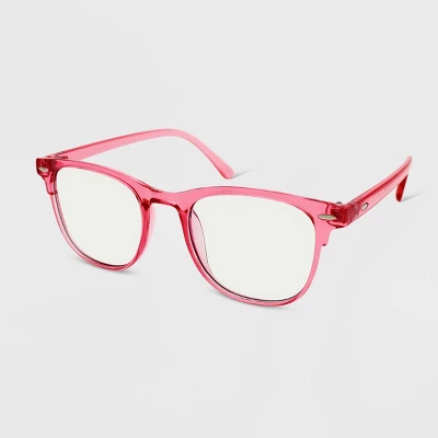 Women's Square Blue Light Filtering Glasses - Wild Fable™ Pink 3 Women's Square Blue Light Filtering Glasses - Wild Fable™ Pink