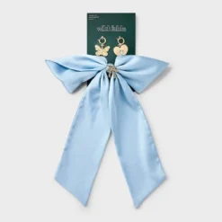 Butterfly Heart Bow Charm Hair Barrette - Wild Fable™ Light Blue/Gold