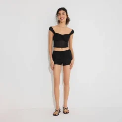 Women's Textured Knit Shorts - Wild Fable™