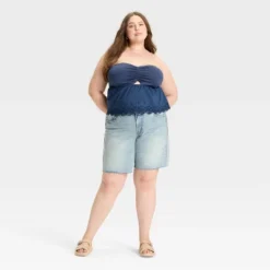 Women's Knit Woven Twist Tube Top - Wild Fable™ -Wild Fable Store GUEST d45dde01 f1cb 484b a7c6 1568977b128c