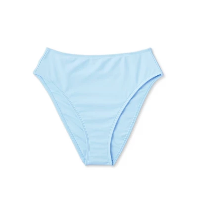Women's High Leg Cheeky High Waist Bikini Bottom - Wild Fable™ Light Blue 7 Women's High Leg Cheeky High Waist Bikini Bottom - Wild Fable™ Light Blue - Image 5