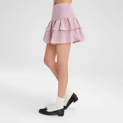 Women's Plaid Ruffle Mini Skirt - Wild Fable™ 5 Women's Plaid Ruffle Mini Skirt - Wild Fable™ - Image 3