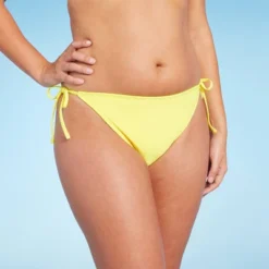 Women's Side-Tie Cheeky Bikini Bottom - Wild Fable™ Yellow -Wild Fable Store GUEST d64511ec 214e 480d bbb0 3278b8657618
