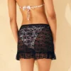Women's Ruffle Hem Lace Swim Cover Up Mini Skirt - Wild Fable™