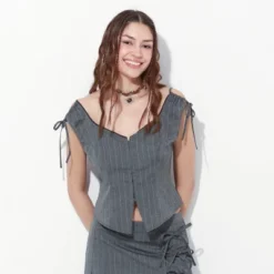 Women's Button-Down Shirt - Wild Fable™ Gray Striped 7 Women's Button-Down Shirt - Wild Fable™ Gray Striped -Wild Fable Store GUEST db223c90 d688 4895 92ba e276ba9ac8ee