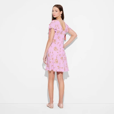Women's Flutter Short Sleeve Mini A-Line Dress - Wild Fable™ 4 Women's Flutter Short Sleeve Mini A-Line Dress - Wild Fable™ - Image 2