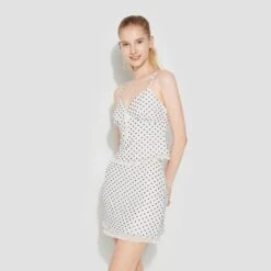 Women's Mesh Top - Wild Fable™ Off-White Polka Dots -Wild Fable Store GUEST df7104b3 9d47 46fb acf8 4e98084e6e5c