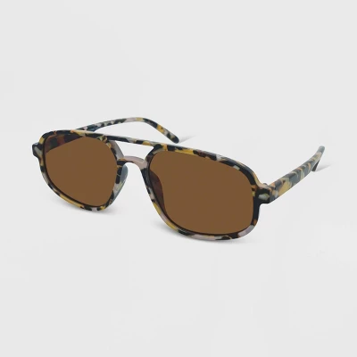 Tortoise Print Aviator Sunglasses - Wild Fable™ Brown 3 Tortoise Print Aviator Sunglasses - Wild Fable™ Brown