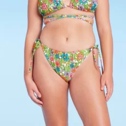Women's Side-Tie Adjustable Coverage Ultra High Leg Bikini Bottom - Wild Fable™ Floral Print 12 Women's Side-Tie Adjustable Coverage Ultra High Leg Bikini Bottom - Wild Fable™ Floral Print -Wild Fable Store GUEST e04384c0 e594 48b3 894c 1ec89f21a3cd