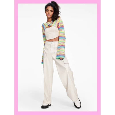 Women's High-Rise Straight Leg Faux Leather Cargo Pants - Wild Fable™ 6 Women's High-Rise Straight Leg Faux Leather Cargo Pants - Wild Fable™ - Image 4