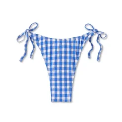 Women's Side-Tie Ultra High Leg Super Cheeky Bikini Bottom - Wild Fable™ Cobalt Blue Gingham Print 15 Women's Side-Tie Ultra High Leg Super Cheeky Bikini Bottom - Wild Fable™ Cobalt Blue Gingham Print -Wild Fable Store GUEST e36e10f3 b0b0 426d b3a5 7d62e3ea5608