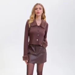 Women's Faux Fur Button-Front Sweater - Wild Fable™ Dark Brown 14 Women's Faux Fur Button-Front Sweater - Wild Fable™ Dark Brown -Wild Fable Store GUEST e69310f2 bdd1 44c2 a8d0 da6a160565bc