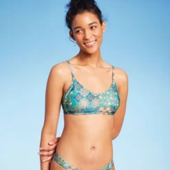 Women's Scoop Front Bralette Bikini Top - Wild Fable™ Blue Patchwork Print 16 Women's Scoop Front Bralette Bikini Top - Wild Fable™ Blue Patchwork Print -Wild Fable Store GUEST e990b318 4981 43a0 903c 60929d9e08ff