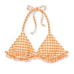 Women's Ruffle Detail Triangle Bikini Top - Wild Fable™ Orange Gingham 13 Women's Ruffle Detail Triangle Bikini Top - Wild Fable™ Orange Gingham -Wild Fable Store GUEST ec6220d1 9f0f 4365 84f1 f33c7ac893dc