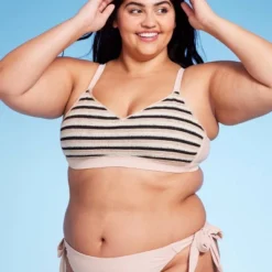 Women's Striped Crochet Bralette Bikini Top - Wild Fable™ -Wild Fable Store GUEST ee64a778 16fa 4d5a 8583 d1636711a423