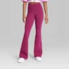 Women's High-Waisted Slim Fit Flare Leggings - Wild Fable™ Burgundy -Wild Fable Store GUEST ef7e5150 555a 44e8 b2af 150a1a1780e6