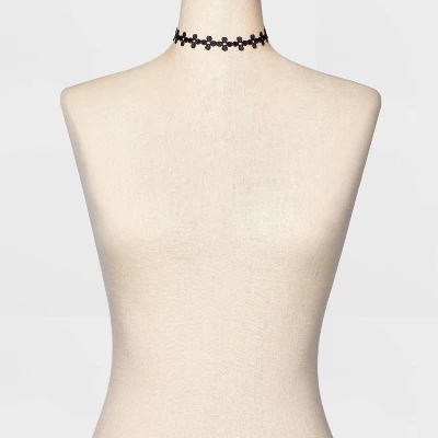 Velvet And Simulated Pearl Charm Choker Set 5pc - Wild Fable™ Black 3 Velvet And Simulated Pearl Charm Choker Set 5pc - Wild Fable™ Black