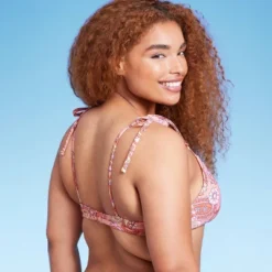 Women's Shoulder Tie Bralette Bikini Top - Wild Fable™ Peach Paisley Print 12 Women's Shoulder Tie Bralette Bikini Top - Wild Fable™ Peach Paisley Print -Wild Fable Store GUEST f7e60990 c822 4be3 a76c c16ddfc7bad6