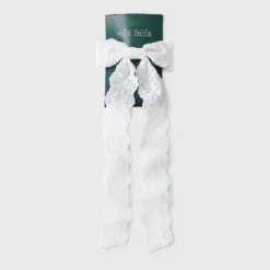 Lace Bow Hair Barrette - Wild Fable™ White