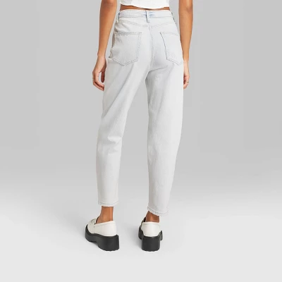 Women's Super-High Rise Tapered Jeans - Wild Fable™ Ultra Light Wash 4 Women's Super-High Rise Tapered Jeans - Wild Fable™ Ultra Light Wash - Image 2