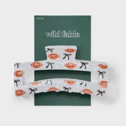 Game Day Rectangle Claw Hair Clip - Wild Fable™ Acrylic Multicolor