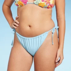 Women's Side-Tie Low-Rise High Leg Adjustable Bikini Bottom - Wild Fable™ Blue 9 Women's Side-Tie Low-Rise High Leg Adjustable Bikini Bottom - Wild Fable™ Blue -Wild Fable Store GUEST faf78473 1eb6 4b9c a249 d1eadc200643