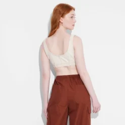 Women's Scoop Neck Reworked Denim Tiny Vest - Wild Fable™ -Wild Fable Store GUEST fcd54eaa bbc6 4344 b5bc 70f38d76705f