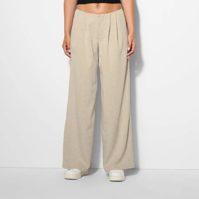 Women's Linen Trousers - Wild Fable™ Beige 3 Women's Linen Trousers - Wild Fable™ Beige