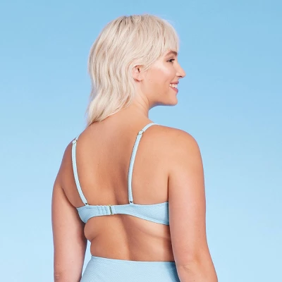 Women's Tie-Front Pique Textured Bralette Bikini Top - Wild Fable™ 6 Women's Tie-Front Pique Textured Bralette Bikini Top - Wild Fable™ - Image 4